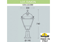 Наземный низкий светильник Fumagalli SIMON U33.113.000.WYH27 250_100_3082441