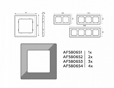 Рамка на 4 поста Ambrella Volt ALFA AF580654 400_400_2184704