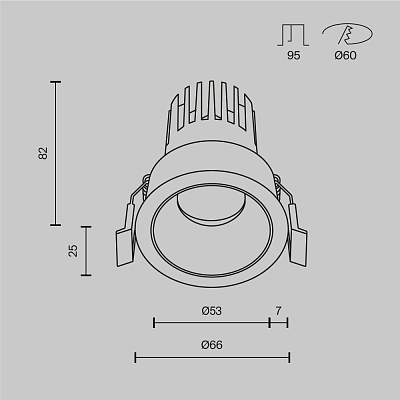 Встраиваемый светильник Technical DL115-10W-2.7K-B 400_400_814299