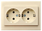 Розетка двойная с заземлением LIREGUS EPSILON 28-071