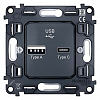 Механизм розетки 2хUSB type A и C Ambrella Volt QUANT VM177 100_100_2307801