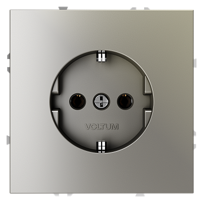 Розетка встраиваемая VOLTUM S70 с заземлением 16А, (шелк) 400_400_2184959