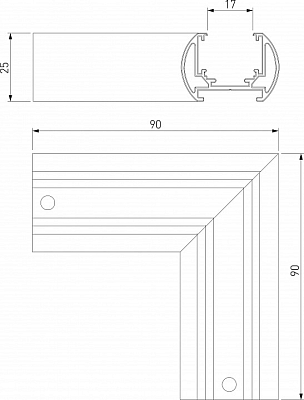 Соединитель угловой L-образный для треков накладных Elektrostandard Slim Magnetic a065259 400_400_2124121