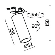 Встраиваемый светильник Technical C053CL-L12W4K-W-B 500_191_3147022