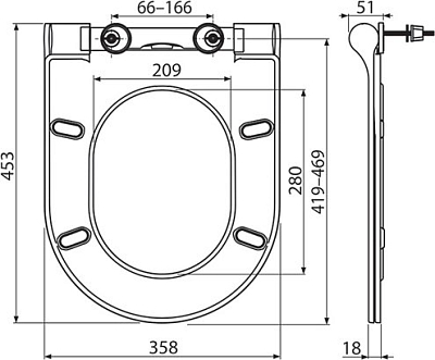 Сиденье для унитаза UNI Chrome Sim белое (на замену артикула X01518) 400_400_2420720