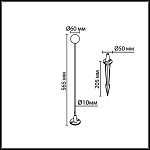 Наземный низкий светильник Odeon Light NOTTE 7123/1GLB 250_100_3095520