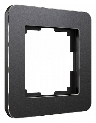 Рамка на 1 пост Werkel Platinum (черный алюминий) W0012608 400_400_2130326
