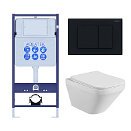 Set AQUATEK ЛИРА (рама AQUATEK Standard INS-0000012 с звукоиз.прокладкой+крепеж KKI-0000002+кнопкаKDI-0000012+унитаз ЛИРА AQ1155-00 с крышкой-сиденьем 500_191_3226867