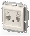 Розетка двойная Ethernet RJ-45 без рамки Elbi Eleсtriс Zena Vega 609-010200-248 250_100_Array