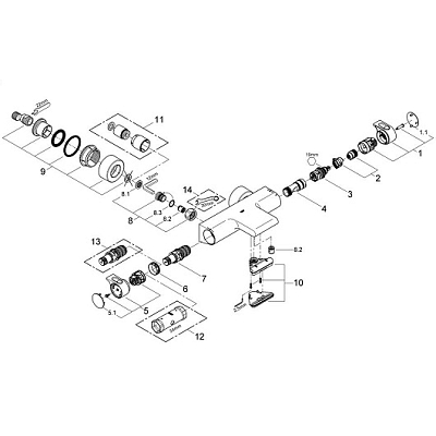 34174001 Grohtherm 2000 Термостатический смеситель Смесители для ванны (XL Waterfal), хром 400_400_1440314