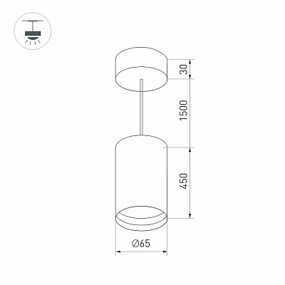 Подвесной светильник Arlight POLO 024443(1) 400_400_1894221