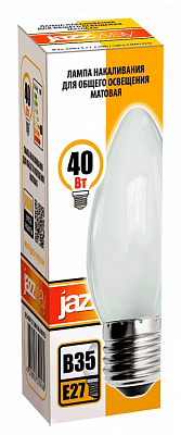 Лампа накаливания Jazzway  E27 40Вт 2700K B35 240V 40W E27 frosted 400_400_2870489