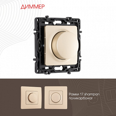 Диммер без рамки Arte Milano 217 217.48-1.shampan 400_400_2033608