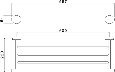 AQ4222CR ОБЕРОН полка для полотенец 400_400_2412580