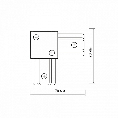 Соединитель угловой внешний для треков накладных Jazzway  PTR CL-BL 400_400_2870376
