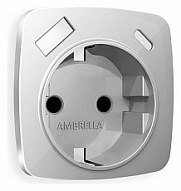 Накладка для розетки с заземлением и со шторками и 2хUSB type A и C Ambrella Volt OMEGA OP4100 500_191_2307728