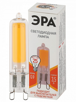 Лампа светодиодная Эра  G9 3.5Вт 2700K LED JCD-3,5W-GL-827-G9 400_400_2474422