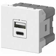 Розетка 2хUSB type A и C без рамки Elbi Eleсtriс Moda Vox 611-040232-335 500_191_2308714