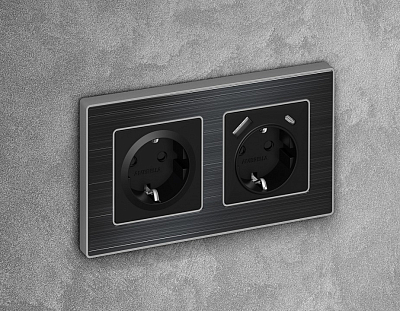 Накладка для розетки с заземлением и со шторками Ambrella Volt ALFA AP8070 400_400_2185439