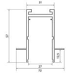 ST021.529.00 Шинопровод SKYLINE 220 встраиваемый ST-Luce Белый Длина 2 000мм СКАЙЛАЙН 220V 250_100_2966833