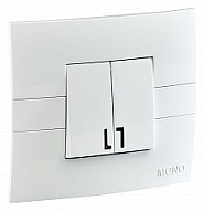 Выключатель двухклавишный с подсветкой Mono Electric Eсо 101-010101-103 500_191_2301474