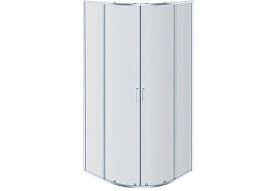 AQ ARI RO 10020CH Душевой уголок 1/4 круга, двери раздвижные 1000x1000x2000, профиль хром, стекло прозрачное 500_191_3224832
