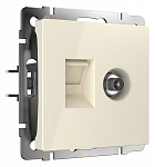 ТВ-розетка и розетка Ethernet RJ-45 без рамки Werkel слоновая кость W1181303 250_100_1882104