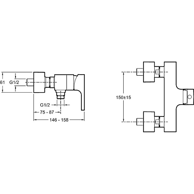 E45371-CP STRAYT смеситель Смесители для душа 400_400_2414915