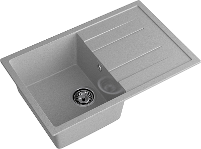 GRANFEST Мойка композит QUADRO GF-Q--780L чаша с крылом 780*500 мм серый арт.GF- 400_400_2916611