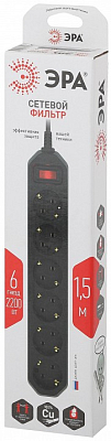 Удлинитель с выключателем Эра  USF-6es-1,5m-B-BOX 400_400_2404674