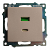 Розетка 2хUSB type A и C без рамки Stekker Катрин 50056 100_100_2160607