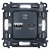Механизм розетки 2хUSB type A и C Ambrella Volt QUANT VM177 100_100_2192452