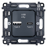 Механизм розетки 2хUSB type A и C Ambrella Volt QUANT VM177 250_100_2192452
