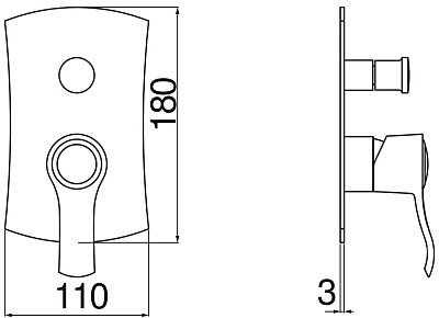 SI98100/EBR SOFI смеситель для ванны (внешняя часть) 400_400_2418099