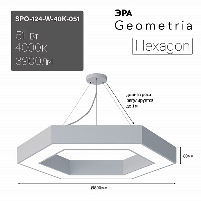 Подвесной светильник Эра Hexagon Б0058882 400_400_709924