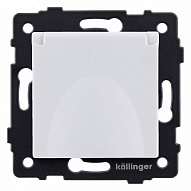 Розетка с заземлением с крышкой, без рамки Kollinger  REA-006WH 500_191_3123173