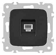 Розетка телефонная RJ-11 без рамки Arte Milano am-205 205.51-1.black 500_191_2302643
