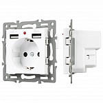 Розетка с заземлением и 2хUSB type A, без рамки Arlight SCT 043733 250_100_Array
