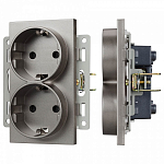 Розетка двойная с заземлением, без рамки Arlight SCT 043766 250_100_679615