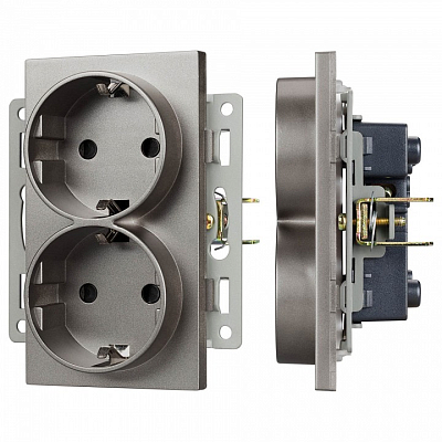 Розетка двойная с заземлением, без рамки Arlight SCT 043766 400_400_679615