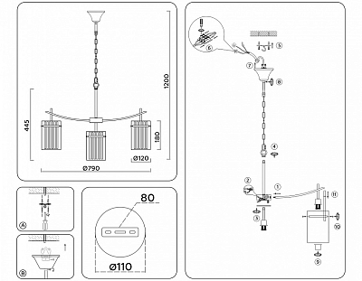 Подвесная люстра Ambrella Light LH LH56033 400_400_2029016