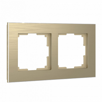 Рамка на 2 поста Werkel Aluminium (шампань) W0021711 400_400_2128319