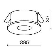 Встраиваемый светильник Technical DL027-2-01B 500_191_2438192