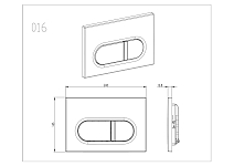 KDI-0000050 (016C-1) Панель смыва Оружейная сталь матовая (клавиши прямоугольные) 250_100_2415489