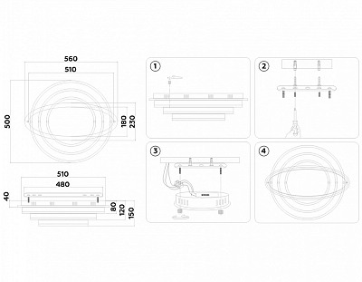 Потолочная люстра Ambrella Light FA FA8522 400_400_3116911