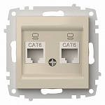 Розетка двойная Ethernet RJ-45 без рамки Elbi Eleсtriс Zena Vega 609-010300-248 250_100_2195155