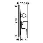 72459670S Set HG Rebris E смеситель для ванны встройка (72459670+31741180), матовый черный 250_100_2406937