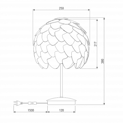 Настольная лампа декоративная Bogate's Cedro 01099/1 400_400_1883335