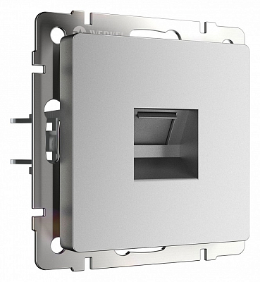 Розетка Ethernet RJ-45 без рамки Werkel серебряный матовый W1181065 400_400_1882385