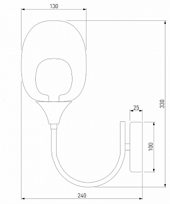 Бра Eurosvet Spritz 70218/1 латунь 400_400_1813020